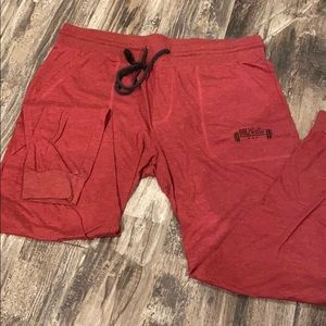 XL Barbella Box red joggers